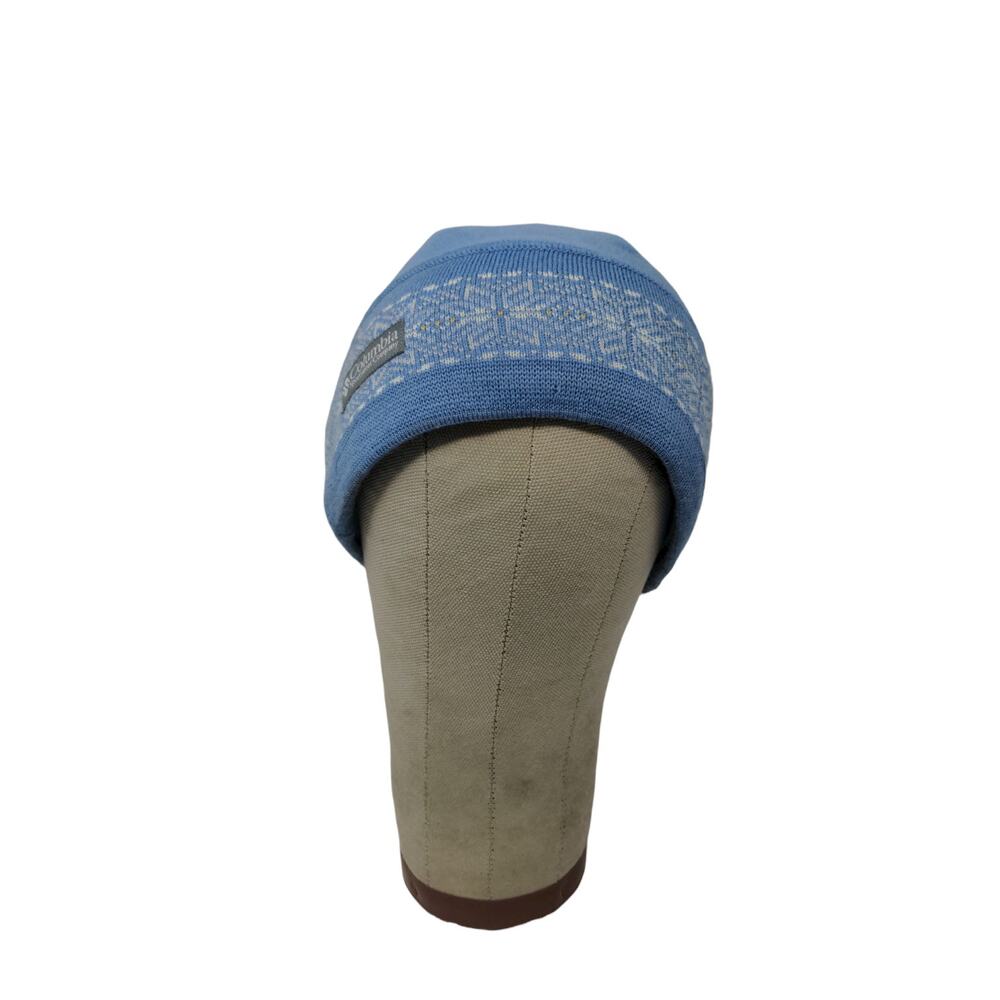 Columbia Sportswear Winter Snowflake Beanie Hat Patch Logo OSFA Blue